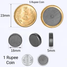 lifekrafts Round Ceramic,Ferrite Magnets for hobbies Multipurpose Office Magnets, Fridge Magnet, Photo Gallery Magnets Pack of 20 image 2