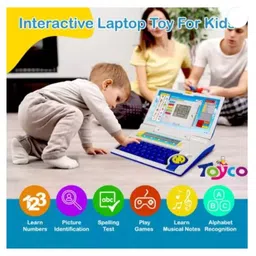 kindertales TOYS Latest English Learner Kids Educational Laptop with Mouse,20 Activities image 4