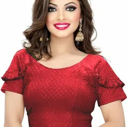 pu fashion Round Neck Women Blouse-picture-32