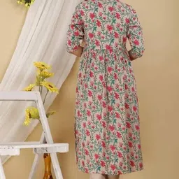 candi creation Women Printed Cotton Blend Anarkali Kurta image 2