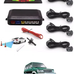 rkpsp Car Universal Black 4 Ultrasonic Reverse Parking Sensor-212 4 Parking Sensors, Compact Screen Distance Display with Sound Warning Parking Sensor-picture-23