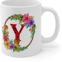 festivecraft Floral Alphabet Letter Y Gift for Friend Boyfriend Girlfriend HD Printed Ceramic Coffee Mug-picture-18