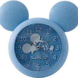 ekhasa Analog Mickey Mouse Table Clock for Study Table & Kids Bedroom | Blue Clock image 2