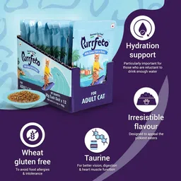 purrfeto wet cat food ocean fish in gravy pack of 12 Fish 0.96 kg (12x0.08 kg) Wet Adult Cat Food image 3