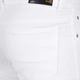 hotlist Men Slim Low Rise White Jeans image 5