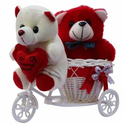 Two Cute Teddy With A Tricycle Gift Set. - 30 cm-image-92