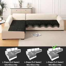 hokipo Terry 3+3 Seater L-Shape Sofa Abstract Cover image 2