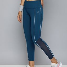 hrx by hrithik roshan Color Block Women Dark Green Tights-picture-35