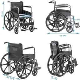 healthemate Commode MagWheel Manual Wheelchair image 3