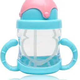 badal kidz Baby Sipper With Silicone Straw with Handle 120ML Capacity-picture-21