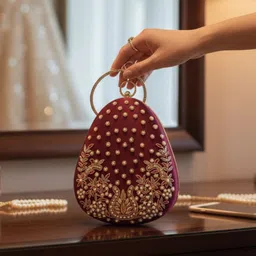 for the beautiful you Party Maroon Clutch image 2