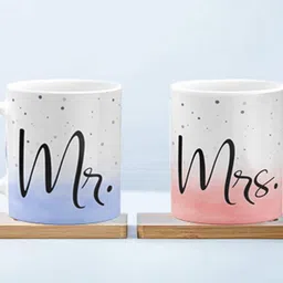 Ceramic Mr & Mrs Coffees | Mr Mrs | Mrs and Mr |Mr and Mrs Tea Cups Ceramic Coffee Mug-image-4