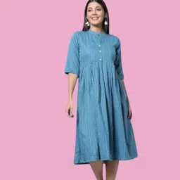 theicon Women Bodycon Blue Below Knee Dress image 1