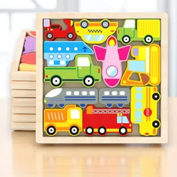 vhd Wooden Vehicle Puzzle Board for Kids – Educational Transport Toy TR121-picture-23