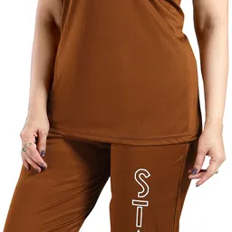 trade zone Women Night Suit Set Multicolor Graphic Print image 3