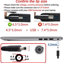 Regatech 19.5V 3.34A Laptop Charger 0JHJX0, 0JT9DM, 0KXTTW 65 W Adapter image 2