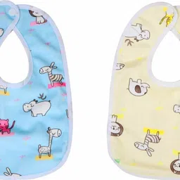 pank-smith Waterproof Bibs/Apron for Babies Randam Print with Super Soft Cotton, Daily Use, Elegant, Multicolor pack of 2-picture-12