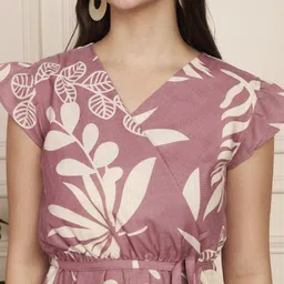 fbella Women A-line Multicolor Midi/Calf Length Dress image 4