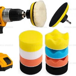 rvke Car Polishing Pad Kit - Foam Buffing Pads for Drill | Car Wax, Scratch & Cleaning Tool Set | Auto Detailing Kit Vehicle Polisher image 1