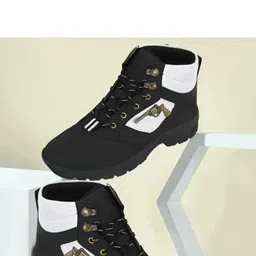 krishna collection Black & White Shade texture gun Boat For Men Boat Shoes For Men image 2