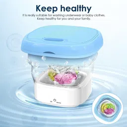 amya nature Mini Portable Washing Machine Small Foldable Bucket Washer for Clothes Laundry Washing Machine Door Hinge image 2