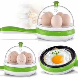 queryzen 2 in 1 Egg Boiler Machine Measuring Cup with Handle Egg Cooker Fry Pan Egg Cooker image 3