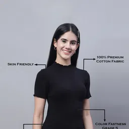 FBAR Pack Of 2 High Neck Ribbed Cotton Tops image 2