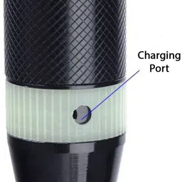 small-sun HIGH Performence LEED Metal Rechargeable , Black, Pack of 1 zoom Cree torch, 1 rechargeable battery , 1 charger Torch image 4