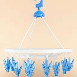 grabello Drying Cloth Hanger With 24 Pegs Plastic Cloth Clips image 1