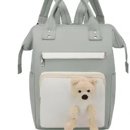 baby holic Baby Diaper Bag for Mothers | Black Maternity Backpack with Teddy Design TRAVELLING DIAPER BAG-picture-14