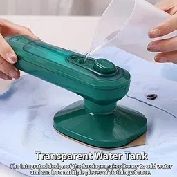 wristkart Travel Iron Steam with 60 ml Water Tank-Green 50 W Garment Steamer image 2