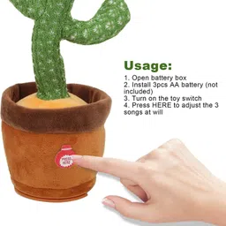 jammy zones Dancing Cactus with Lights Up Talking Singing Toy Decoration Speaking Toy J45 image 5