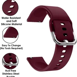 ADAMO Colorfit Pulse Grand/Ultra 3/Pro 5 Max, Quad Call, Pulse 2, Mettalix, Twist 22 mm Silicone Watch Strap image 3