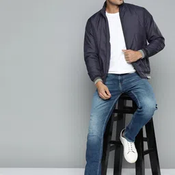 here&now Men Solid Casual Jacket image 4