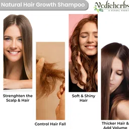 vedicherbs Herbal Hair Growth Shampoo Powder with Amla Reetha Shikakai Bhringraj & Hibiscus image 2