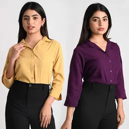 gm sara Women Regular Fit Solid Casual Shirt-picture-12