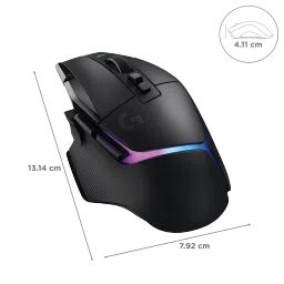 logitech G502 X Plus Rechargeable Wireless Optical Gaming Mouse (25600 DPI Adjustable, Dual-Mode Scroll Wheel, Black) image 3