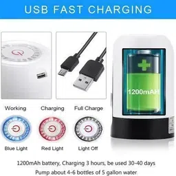 bmjncj Automatic Plastic Wireless Water Bottle Switch Rechargeable Automatic Dispenser Bottom Loading Water Dispenser image 1