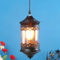 foziq Mulan Black Metal Hanging Light-picture-14