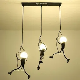 cruv Hand Crafted Creative Design Men Shape Hanging Pendants Ceiling Lamp-picture-12