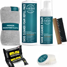 THE SHOE COMPANY Shoe Kit, Foam Cleaner 150 ml Refill 200 ml, Brush, Cloth, Sponge & Shoe Wipe Cleaner-image-11