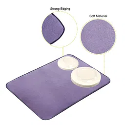 Kuber Industries Purple Microfiber Reversible Water Absorption Dish Drying Mat image 5