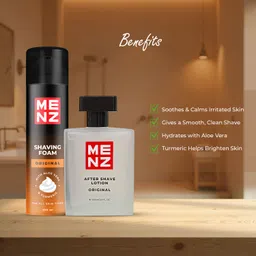 menz Luxury Combo Pack Original Shaving Foam 250Gm & After Shave Lotion 100Ml image 3