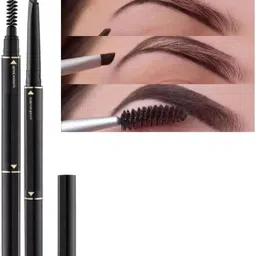 gulglow99 Eyebrow Pencil 2 in 1 Dual Function Eye Brow Filling Pencil with Brush Black-picture-22