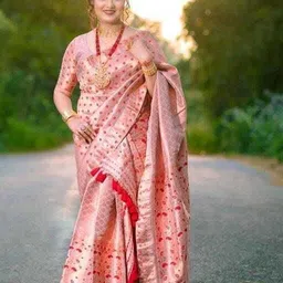 rutvi Self Design Mekhela Chador Jacquard Saree image 4