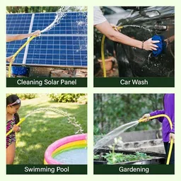 ramanar 0.5 inch 30 Meter (100 FEET) zebra Heavy Duty Water pipe flexible lawn car bike wash Hose Pipe image 4