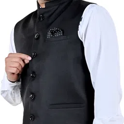 kottonknot Solid Men Waistcoat image 4