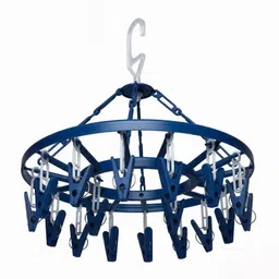 pillage enterprises 16 clips Multi-purpose Dryer Hanger for Socks, Undergarments & Towels Plastic Cloth Clips image 1