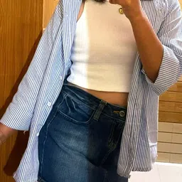eversoft flow Women Relaxed Fit Fit Striped Casual Shirt image 4