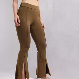 hrx by hrithik roshan Women Solid Brown Track Pants image 3